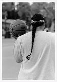 A game of street basketball