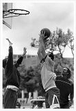 A game of street basketball