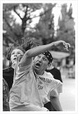 A game of street basketball