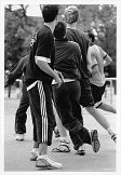 A game of street basketball